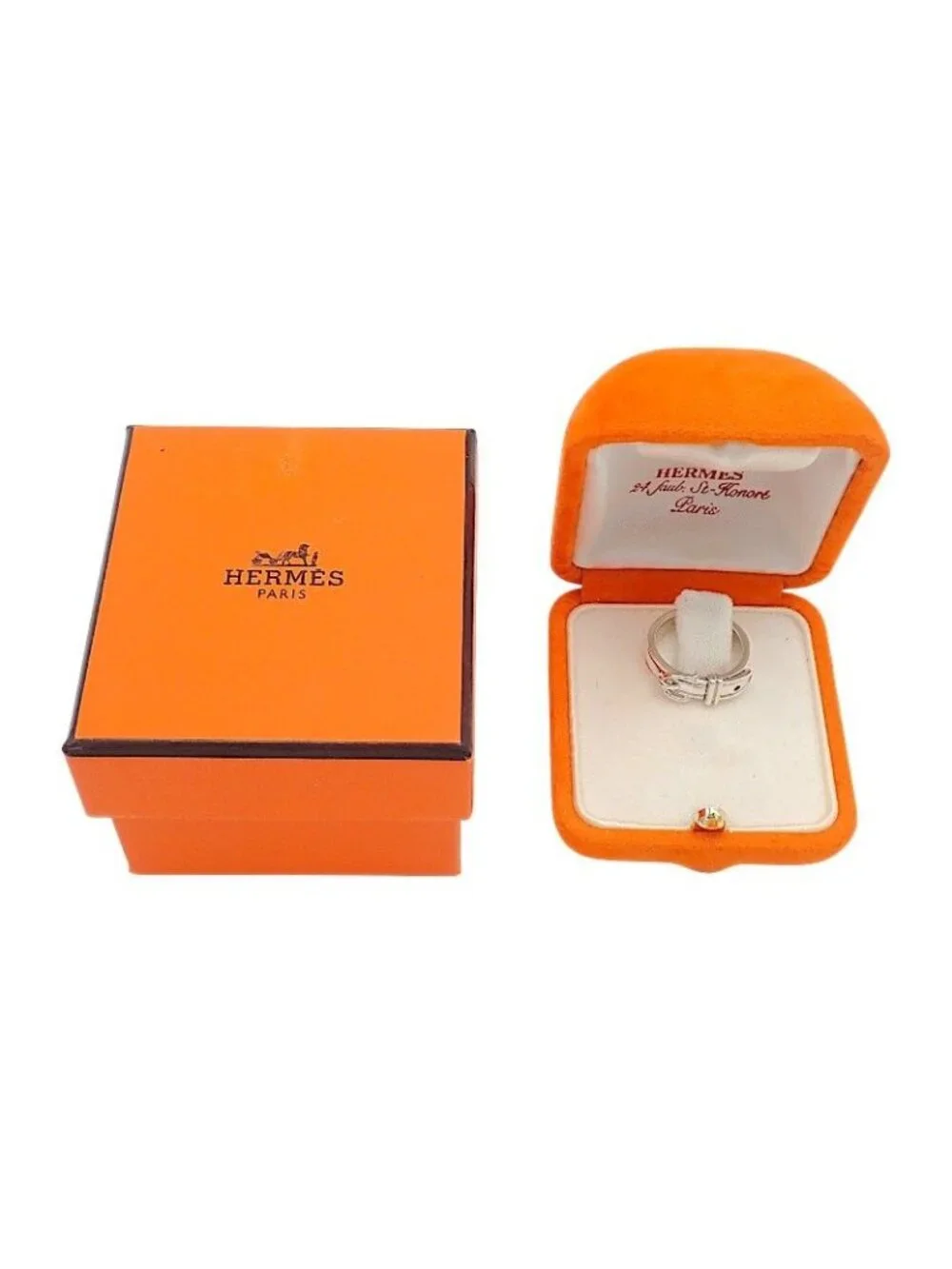 Hermes Ceinture Belt Ring 925 Sterling Silver Accessory